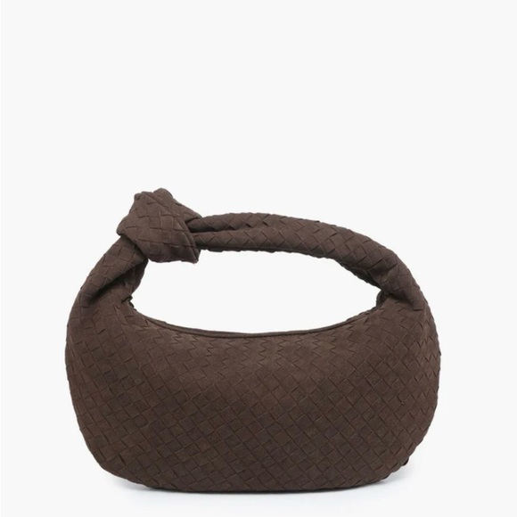 Commense Handbags - Commense Woven Brown Hobo Shoulder Bag • Knot Handle